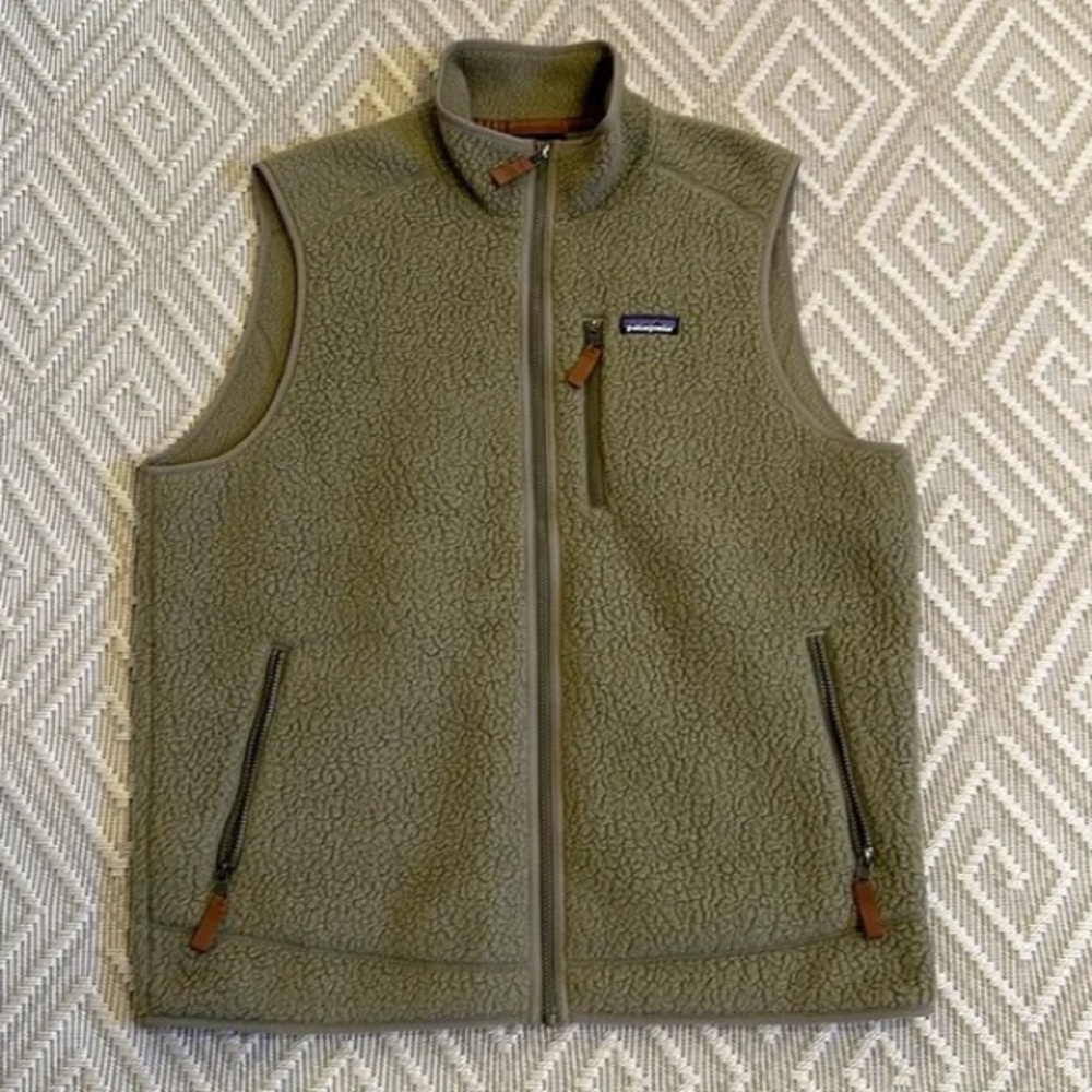 Retro Green Pile Fleece Patagonia Vest